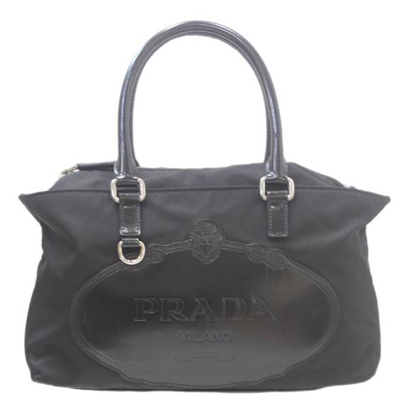 Prada Handbag Nylon Shoulder Black Bag 2Way - Picture 1 of 10